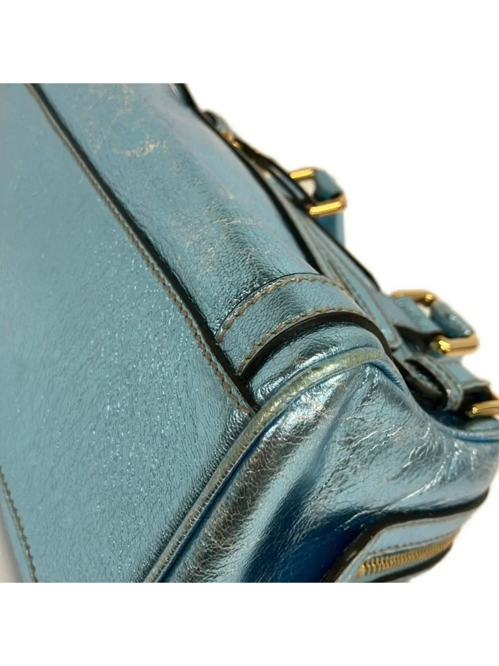 Dolce & Gabbana Handbag Blue Mini Boston Leather